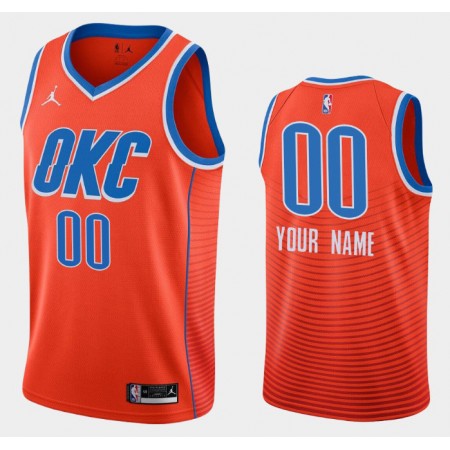 Herren NBA Oklahoma City Thunder Trikot Benutzerdefinierte Jordan Brand 2020-2021 Statement Edition Swingman